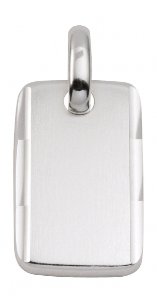 Anh?nger Gravurplatte eckig 13x21mm Silber 925