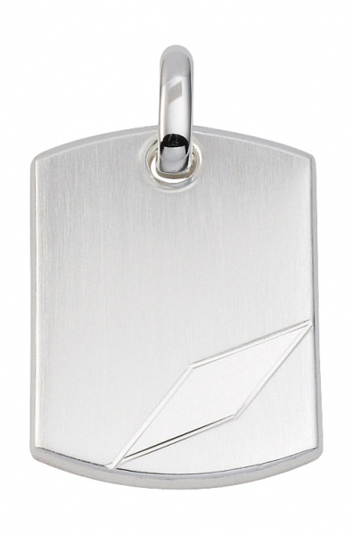 Anh?nger Gravurplatte eckig 20x27mm Silber 925