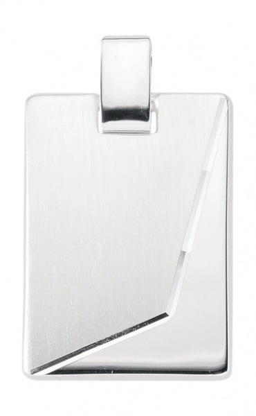 Anh?nger Gravurplatte eckig 18x25mm Silber 925