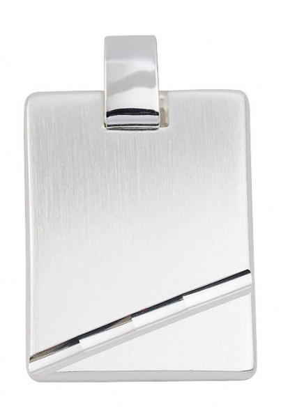 Anh?nger Gravurplatte eckig 18x25mm Silber 925