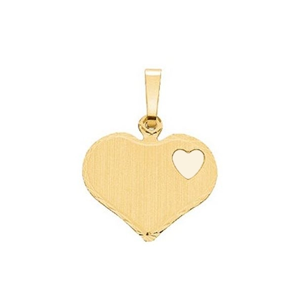 Anh?nger Gravurplatte Herz 16x14mm 14Kt Gold