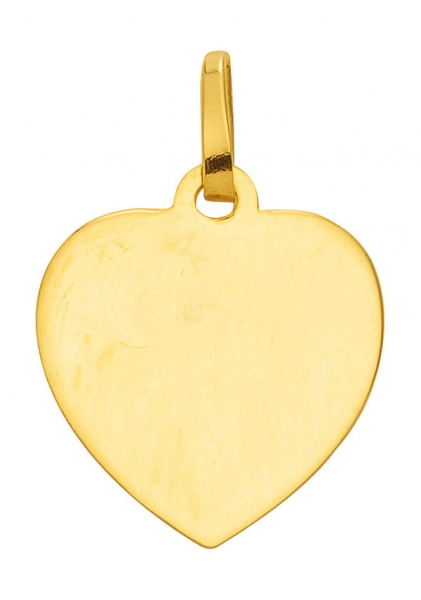 Anh?nger Gravurplatte Herz 13x13mm 14Kt Gold
