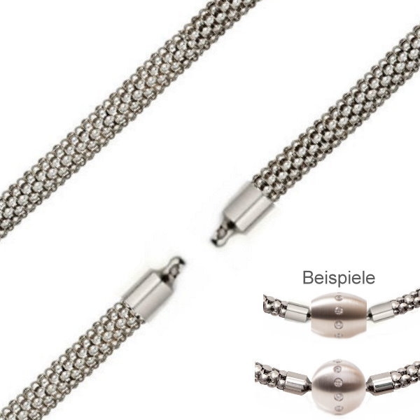 Edelstahl Collier Himbeerkette 8mm f?r Wechelschliesse