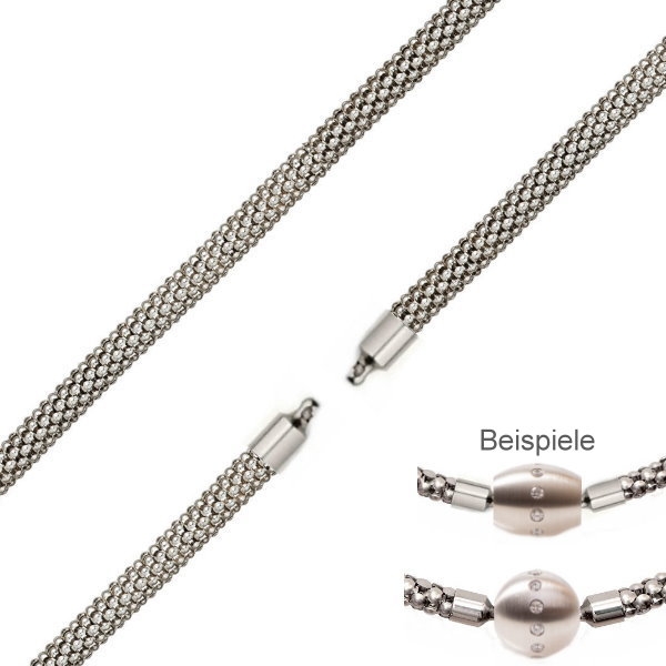 Edelstahl Collier Himbeerkette 4mm f?r Wechelschliesse