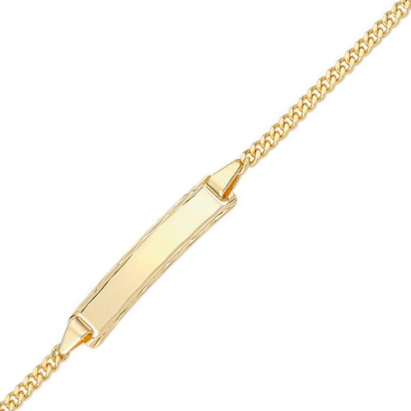 Schildarmband ID Flachpanzer 2,1mm 8Kt GOLD 14cm