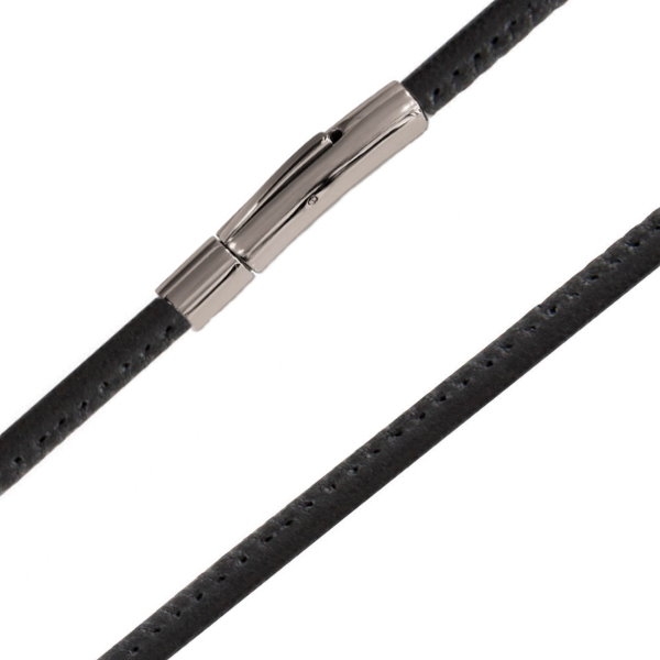 Lederb?nder Colliers Armb?nder Kalbsleder 4mm mit Clickverschluss Edelstahl