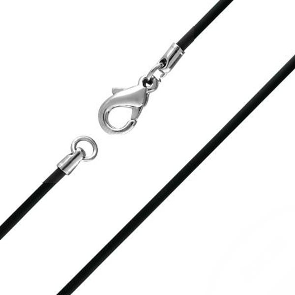 Kautschukb?nder 1,2 und 4 mm schwarz oder transparent mit Karabiner Edelstahl