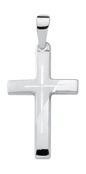 Anh?nger Kreuz 12x20mm 8Kt 333 WEISSGOLD