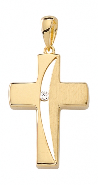 Anh?nger Kreuz Zirkonia 14x20mm 8Kt 333 GOLD