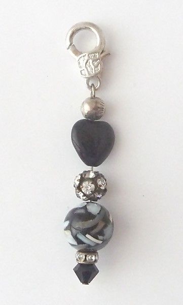 Anhänger Charm Herz black