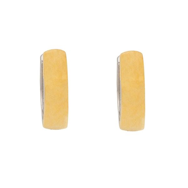 Creole Klappscharnier bicolor ?13.8mm 14Kt 585 GOLD - WEISSGOLD