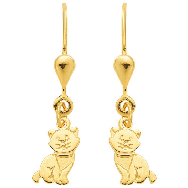 Ohrh?nger Brisur Katze 8Kt 333 GOLD