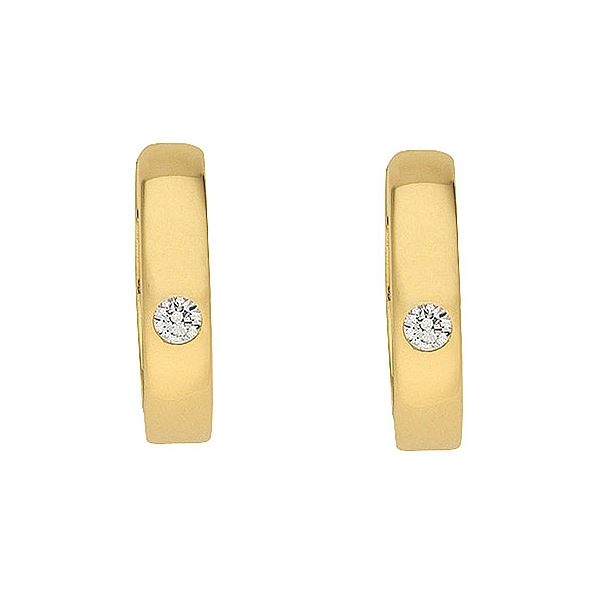 Creole Klappscharnier Zirkonia ?13,6mm 14Kt 585 GOLD