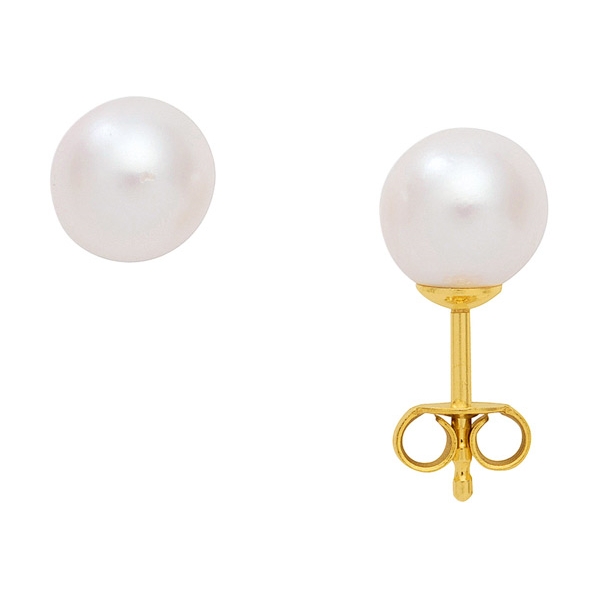 Stecker 9mm S??wasserperle 8Kt 333 GOLD