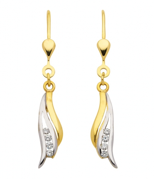 Brisur Ohrh?nger Zirkonia 8Kt 333 GOLD