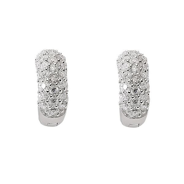 Creole Klappscharnier ?16,1mm Zirkonia klar Silber 925