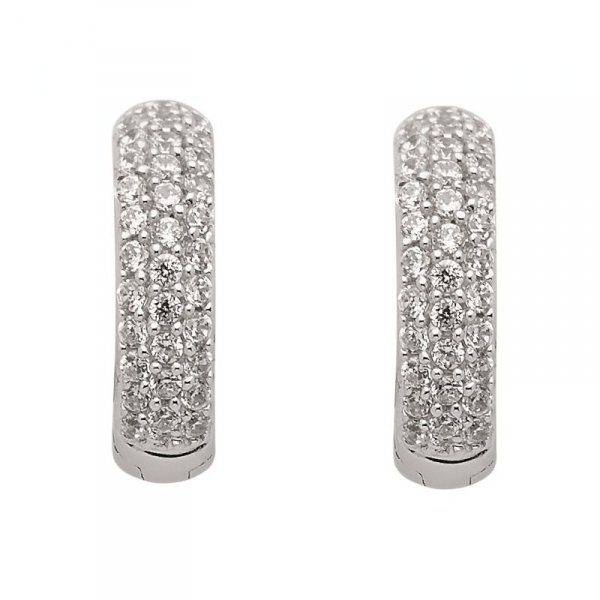 Creole Zirkonia 8Kt 333 WEISSGOLD