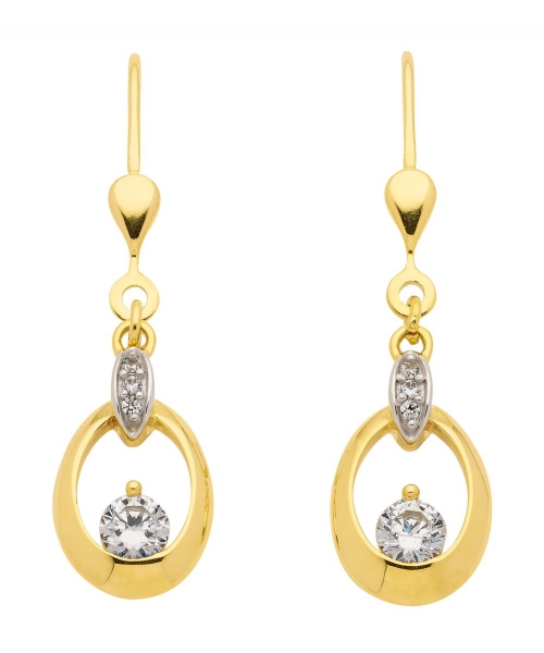 Brisur Ohrh?nger Zirkonia 8Kt 333 GOLD