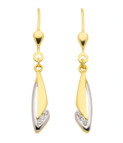 Brisur Ohrh?nger Zirkonia 8Kt 333 GOLD