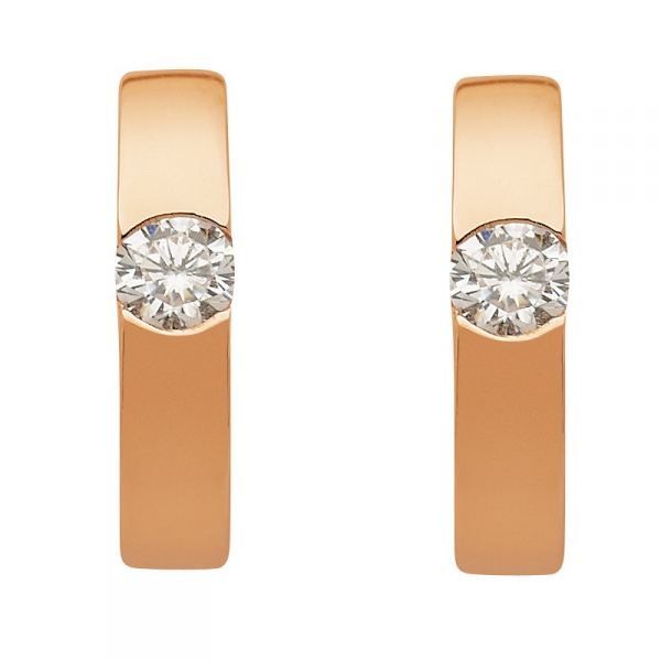 Creole 15mm Zirkonia Silber 925 rose vergoldet