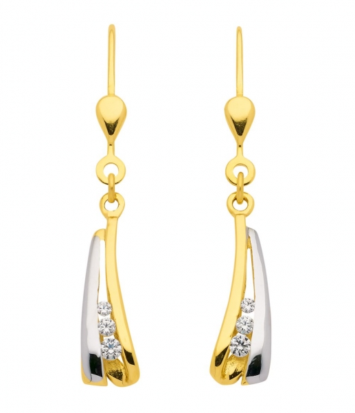 Brisur Ohrh?nger Zirkonia 8Kt 333 GOLD