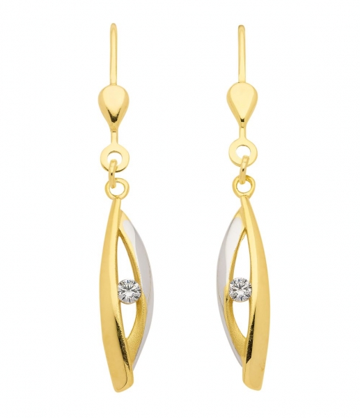 Brisur Ohrh?nger Zirkonia 8Kt 333 GOLD