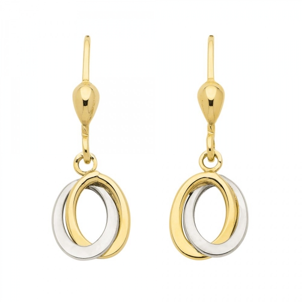 Brisur Ohrh?nger 8Kt 333 GOLD WEISSGOLD