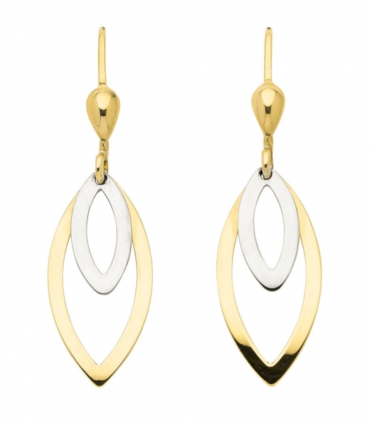 Brisur Ohrh?nger 8Kt 333 GOLD WEISSGOLD