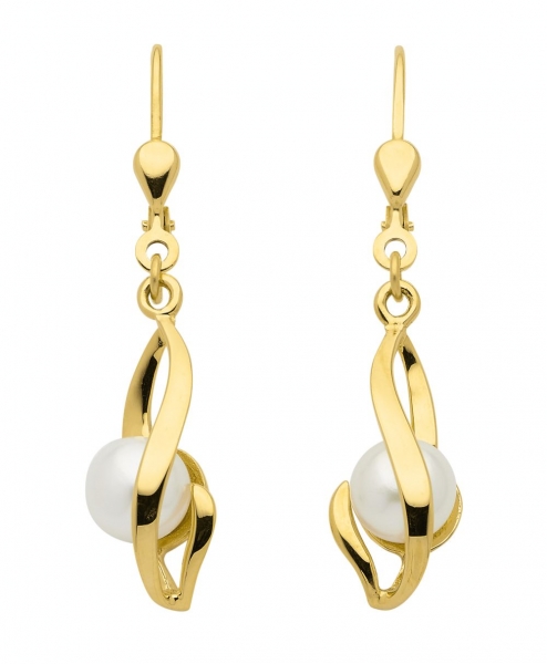 Brisur Ohrh?nger S??wasserperle 8Kt 333 GOLD