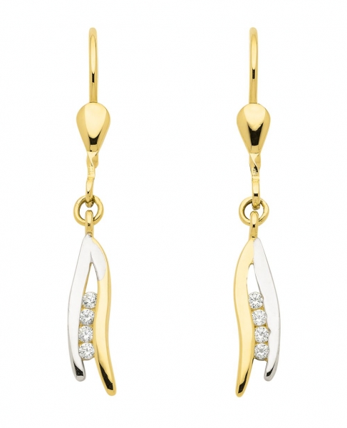 Brisur Ohrh?nger Zirkonia 8Kt 333 GOLD