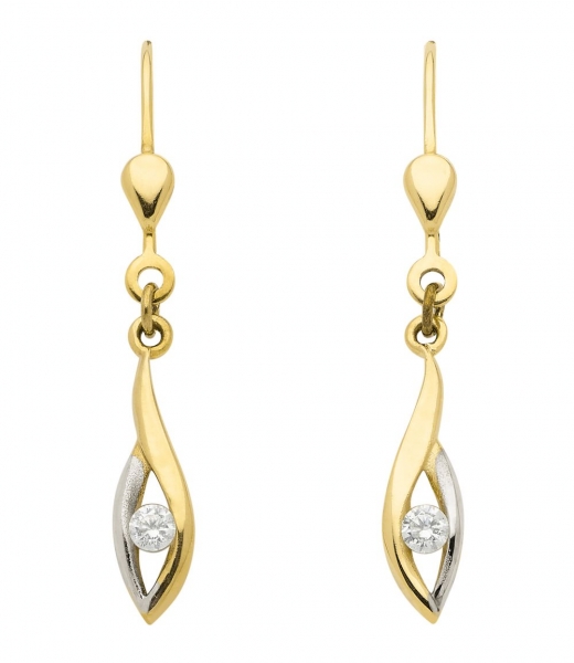 Brisur Ohrh?nger Zirkonia 8Kt 333 GOLD