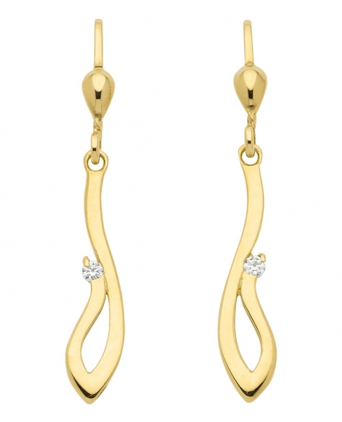 Brisur Ohrh?nger Zirkonia 8Kt 333 GOLD