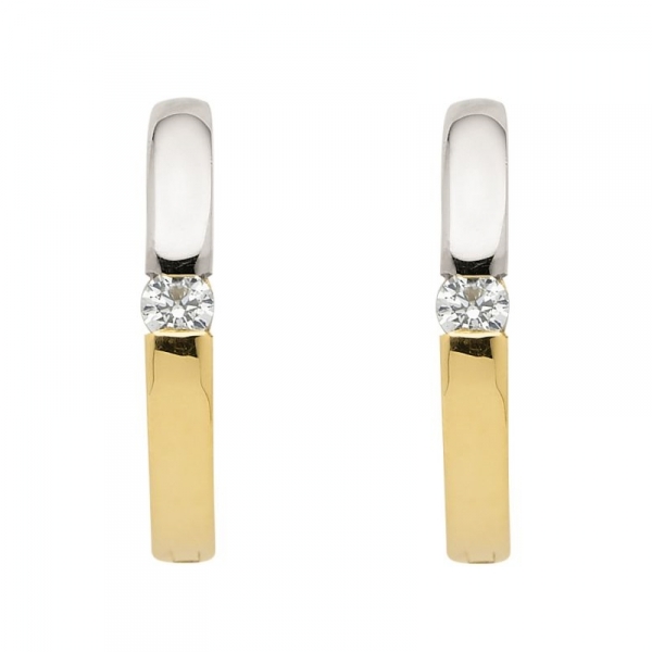 Creole bicolor Zirkonia 8Kt 333 GOLD
