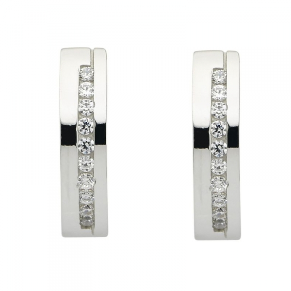 Creole Zirkonia 8Kt 333 WEISSGOLD