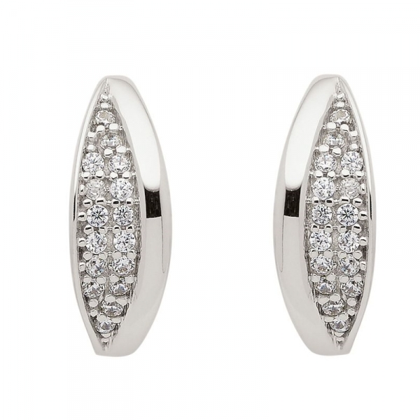 Creole Zirkonia 8Kt 333 WEISSGOLD