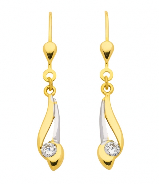 Brisur Ohrh?nger Zirkonia 8Kt 333 GOLD