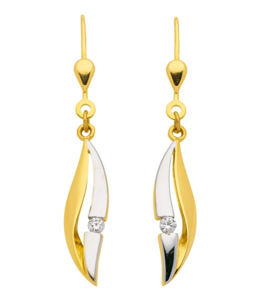 Brisur Ohrh?nger Zirkonia 8Kt 333 GOLD
