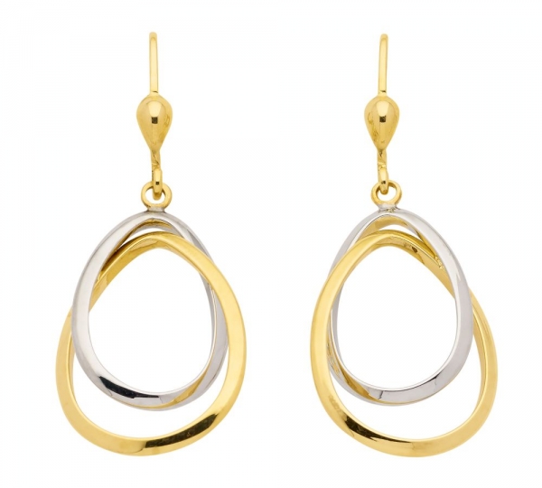 Brisur Ohrh?nger 8Kt 333 GOLD WEISSGOLD
