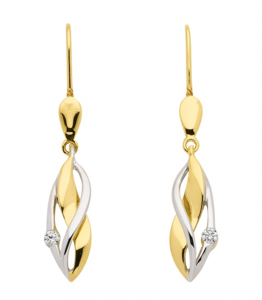 Brisur Ohrh?nger Zirkonia 8Kt 333 GOLD