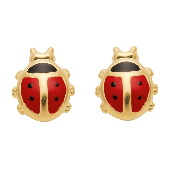 Stecker Maik?fer emailliert 8Kt 333 GOLD