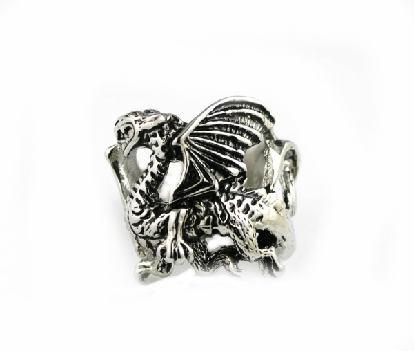 Ring Edelstahl Drache