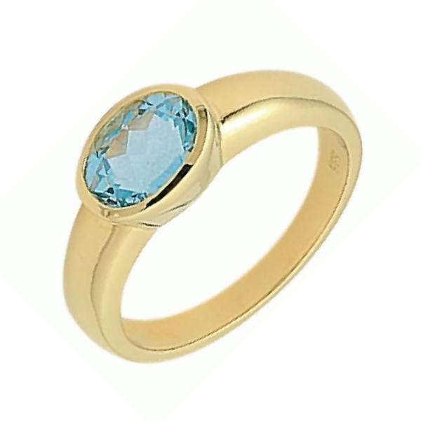 Ring mit Aquamarin 10x13 585 Gold