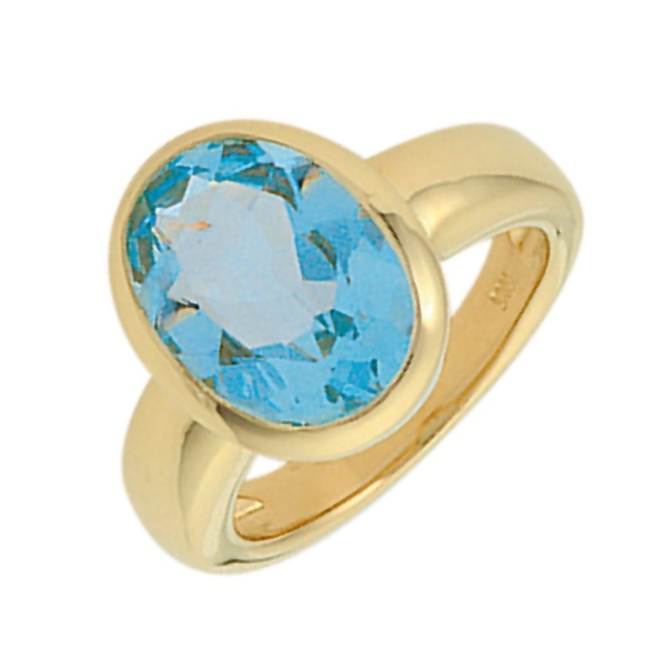 Ring mit Aquamarin oval 12x14 585 Gold