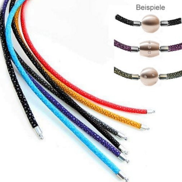 Collier aus Rochenleder 5mm f?r Wechselschliesse