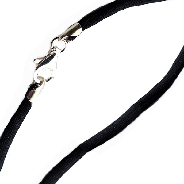Collier Stoffb?nder 2,8mm 26 Farben mit Karabiner