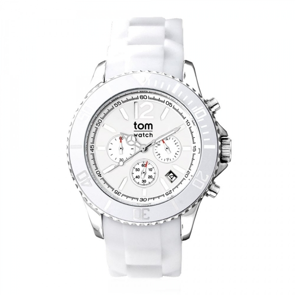  Uhr tom watch Chrono white 48mm