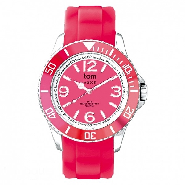  Uhr tom watch neon red 40mm